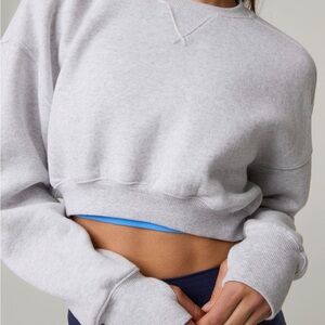 Aerie OFFLINE NWOT Cropped Cloud Fleece Crewneck
